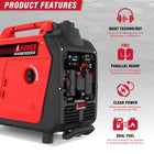 A-iPower - 2300W Portable Dual Fuel Inverter Generator With CO Alert & 24h Run Time - Inverter Generator