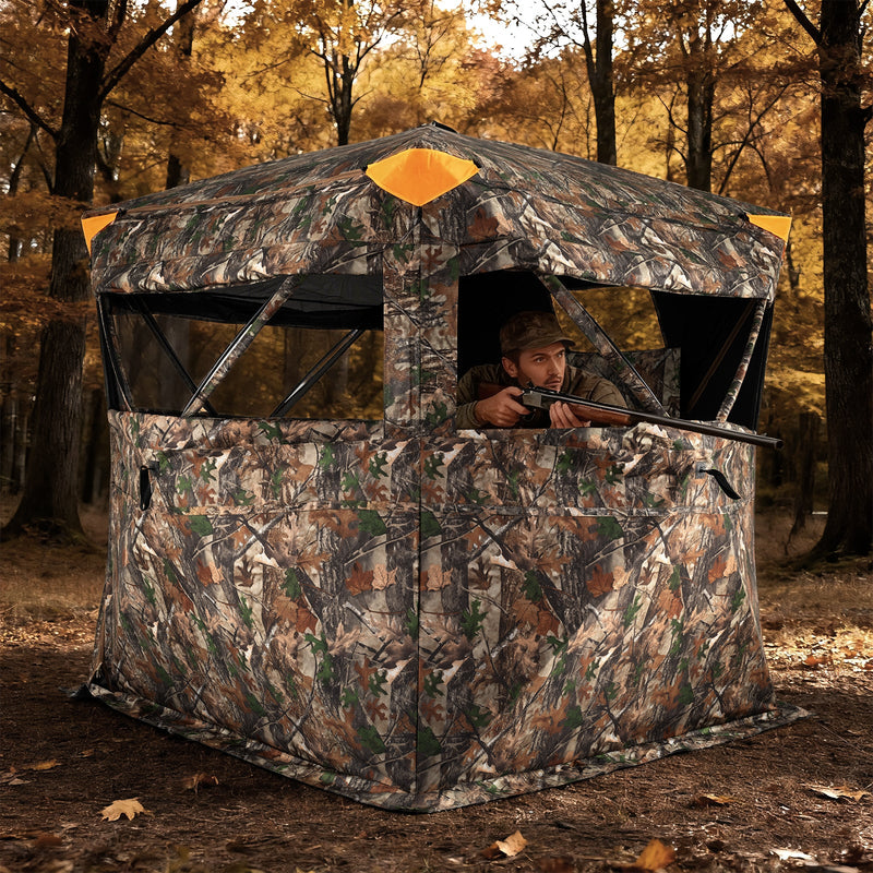 GemGear - 3-4 Person Pop-up Ground Blind - Hunting Blind