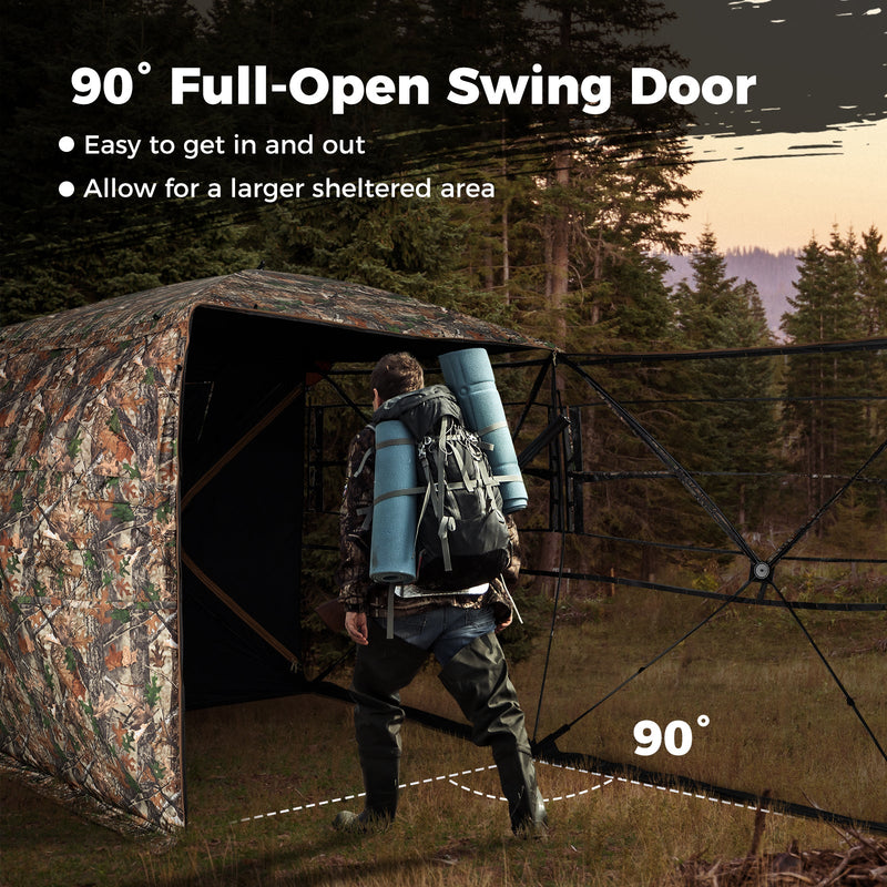 GemGear - 3-4 Person Pop-up Ground Blind - Hunting Blind