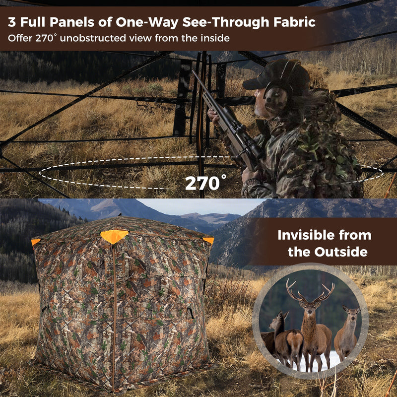 GemGear - 3-4 Person Pop-up Ground Blind - Hunting Blind