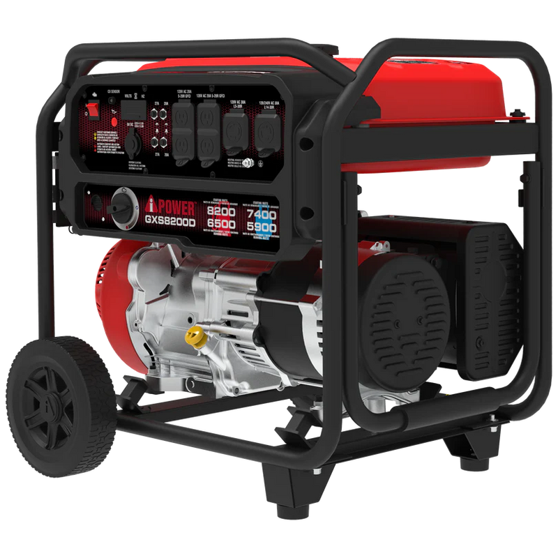 A-iPower - 8200 Watt Dual Fuel Generator With CO Alert GXS8200D - Generator