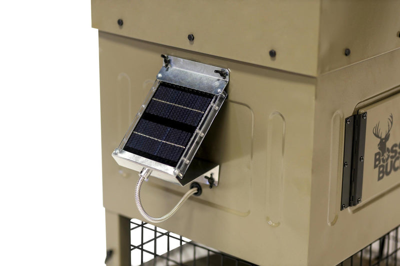 Boss Buck - 300lb STAND & FILL SLED FEEDER W/ DIVERTER PLATE & SOLAR PANEL