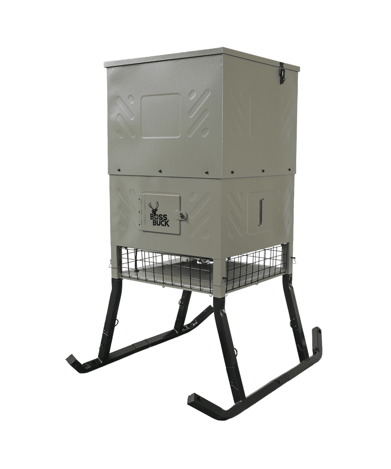 Boss Buck - 600lb FILL SLED FEEDER W/ DIVERTER PLATE & SOLAR PANEL