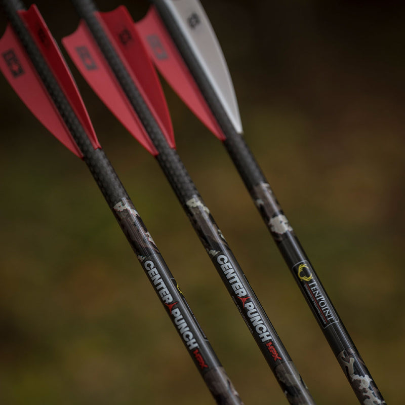 TenPoint - CenterPunch HPX Premium Carbon Arrows 20'' W/ Alpha-Nock HPX .001'' - Arrow Shafts