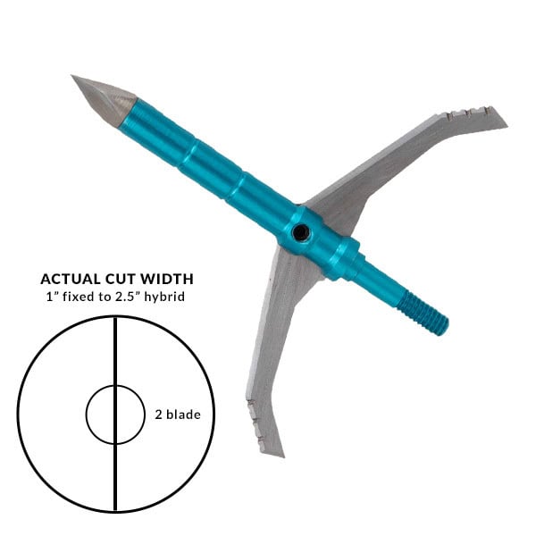 Dead Ringer - Great White Broadhead 100/125 Grain 2.5" Cut Blue - Broadheads