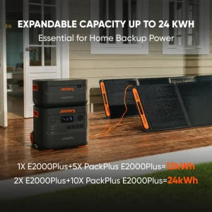 Jackery - Explorer 2000 Plus Kit (6kWh) + 2x Battery Pack + 2x SolarSaga 200W
