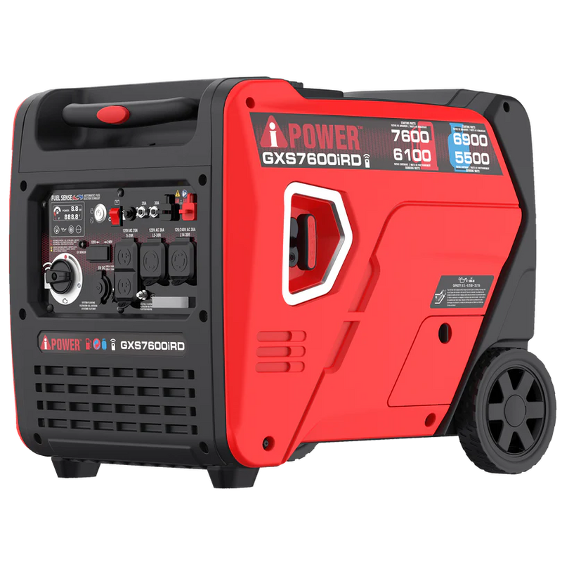A-iPower - GXS7600iRD - Dual Fuel, Remote Start Inverter Generator