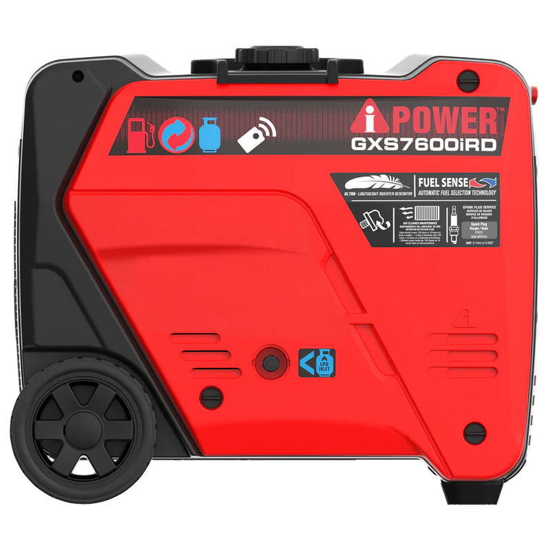 A-iPower - GXS7600iRD - Dual Fuel, Remote Start Inverter Generator