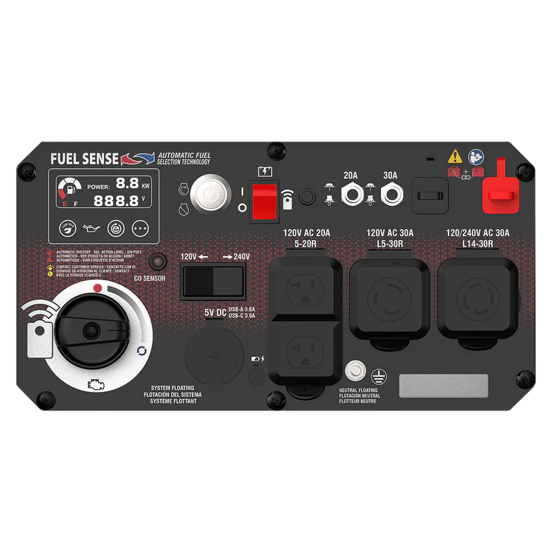 A-iPower - GXS7600iRD - Dual Fuel, Remote Start Inverter Generator