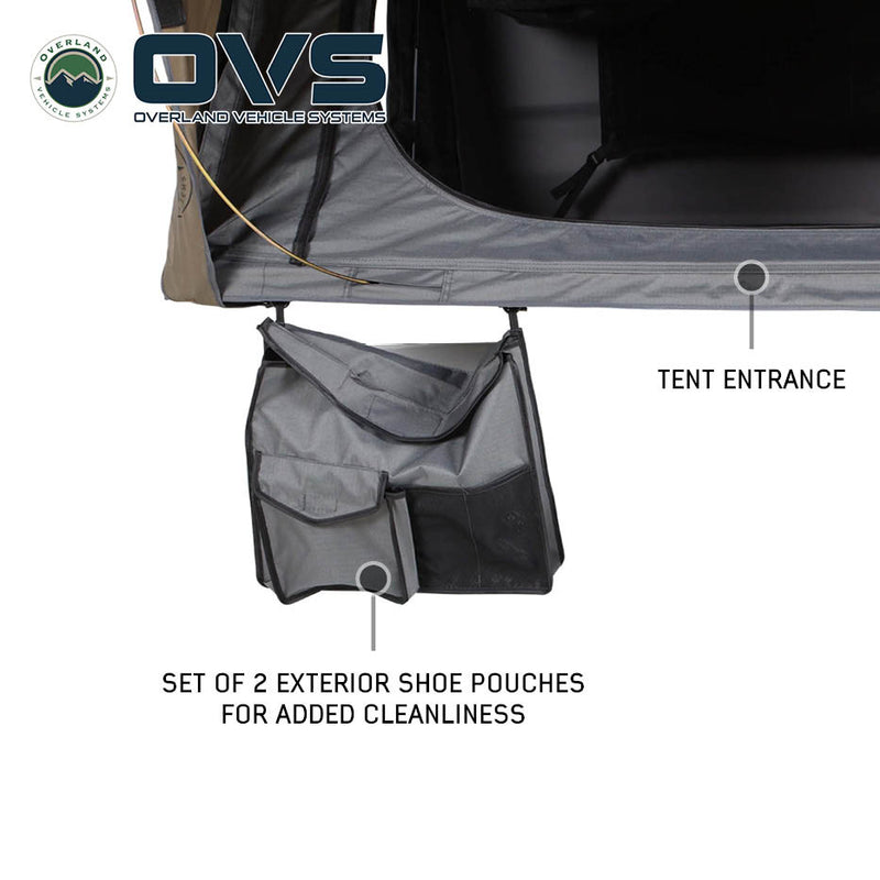 HD Bushveld Cantilever Hard Shell Roof Top Tent Grey Body & Tan Rainfly