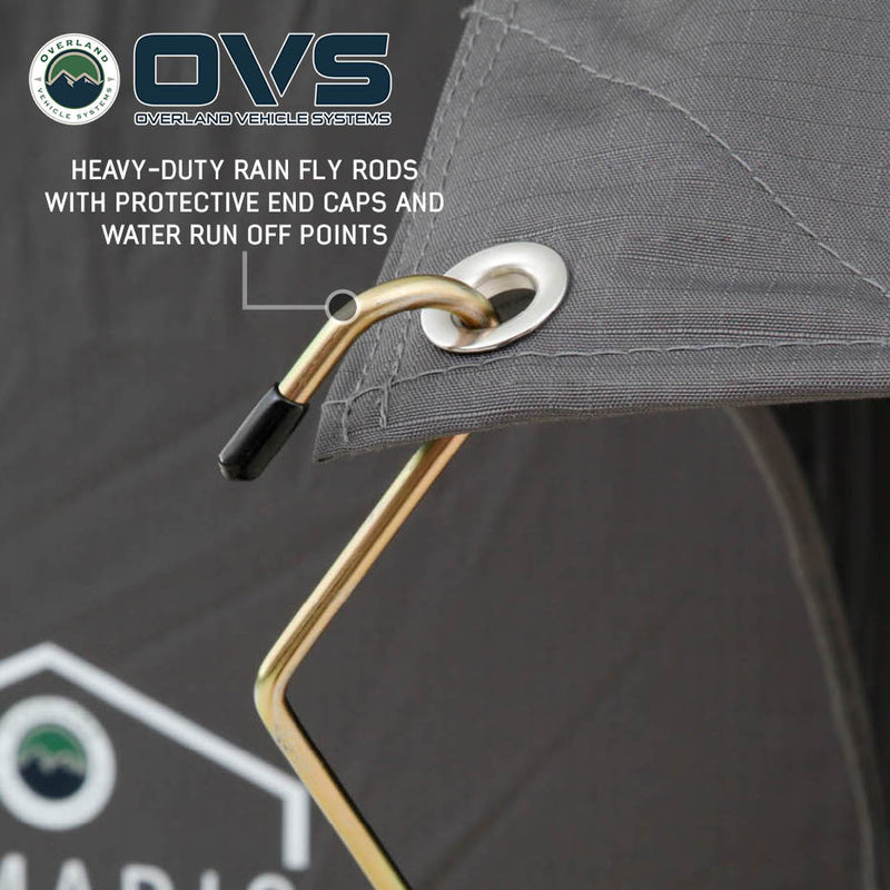 HD Nomadic Extended Soft Shell Roof Top Tent, Grey Body & Green Rainfly