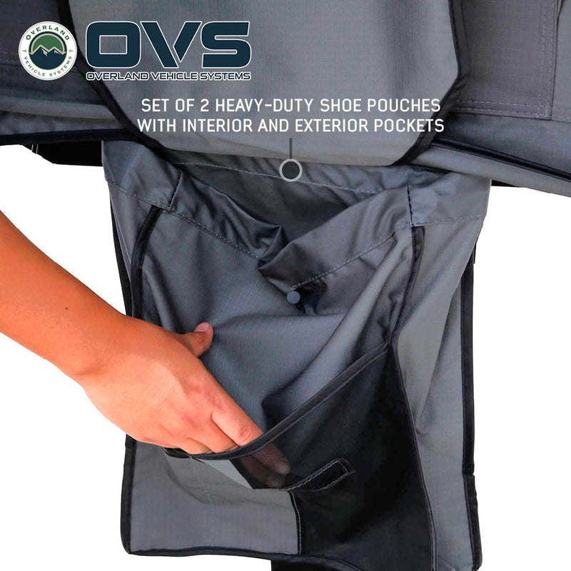 HD Nomadic Extended Soft Shell Roof Top Tent, Grey Body & Green Rainfly
