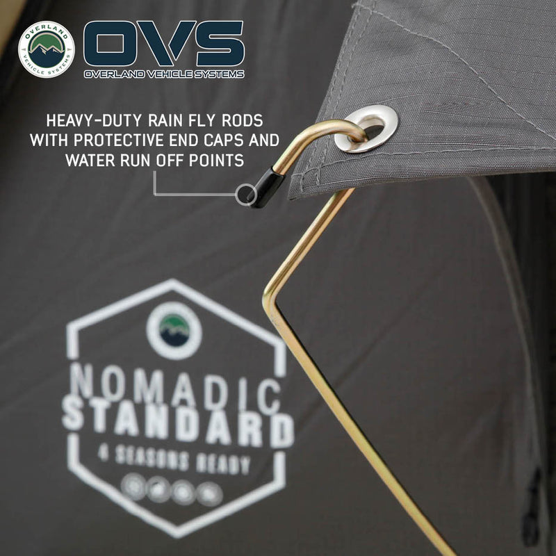 HD Nomadic Standard Soft Shell Roof Top Tent, Grey Body & Green Rainfly