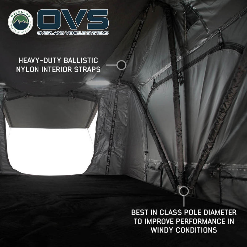 HD Nomadic Standard Soft Shell Roof Top Tent, Grey Body & Green Rainfly