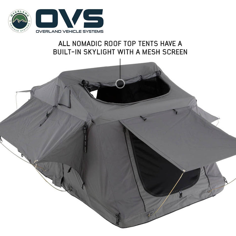 HD Nomadic Standard Soft Shell Roof Top Tent, Grey Body & Green Rainfly