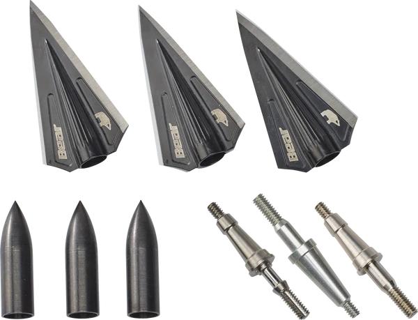 Bear Archery - RazorHead VWS Single Bevel Broadhead Kit Black - Broadheads