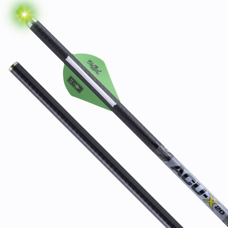 TenPoint - ACU-X Lighted Carbon Arrows for Rail-less Forward Draw Crossbows 20" .001" 3/CT - Arrow Shafts