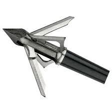 Muzzy - Trocar 4-blade HBX Crossbow Hybrid Broadhead 1" X 1 5/8" Cut 100gr 3/ct - Broadheads