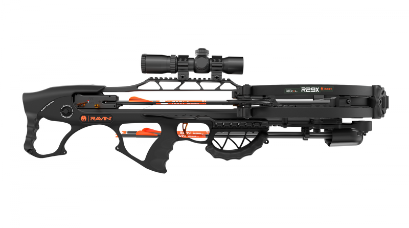 Ravin - R29X Crossbow Package with Illum Scope & Arrows Draw Handle Black - Crossbow
