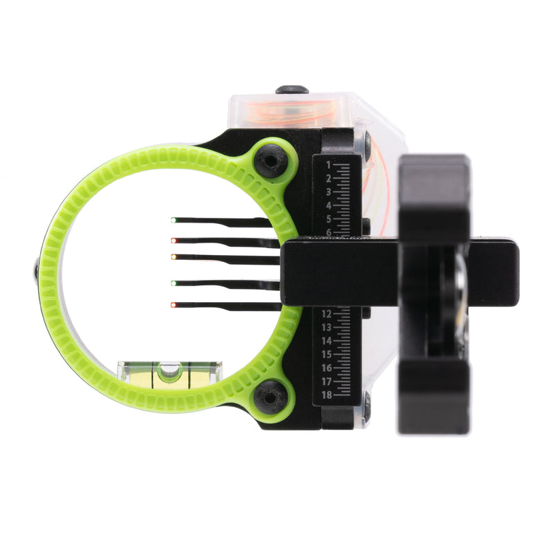 Black Gold - Rush Archery Sight 5 .019 Pins 4" Dovetail with 3rd Axis Micro .019 RH - Bow Sights