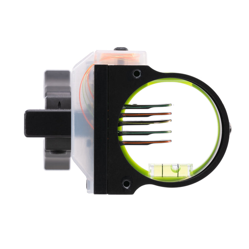 Black Gold - Rush Archery Sight 5 .019 Pins 4" Dovetail with 3rd Axis Micro .019 RH - Bow Sights