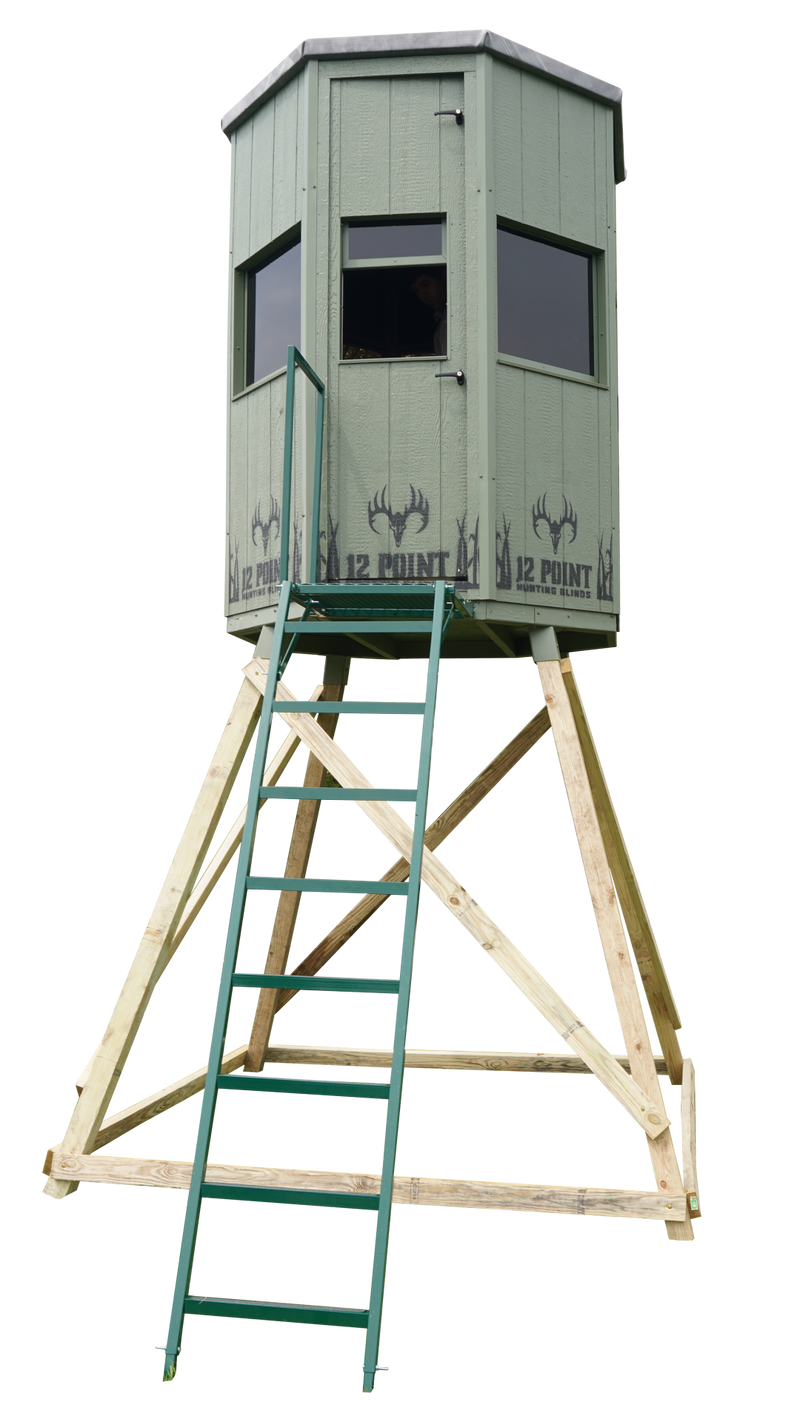 12 Point Hunting Blinds - Steel Ladder