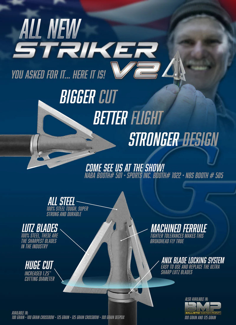 G5 Outdoors - Striker V2 Broadhead 100 GR - Broadheads