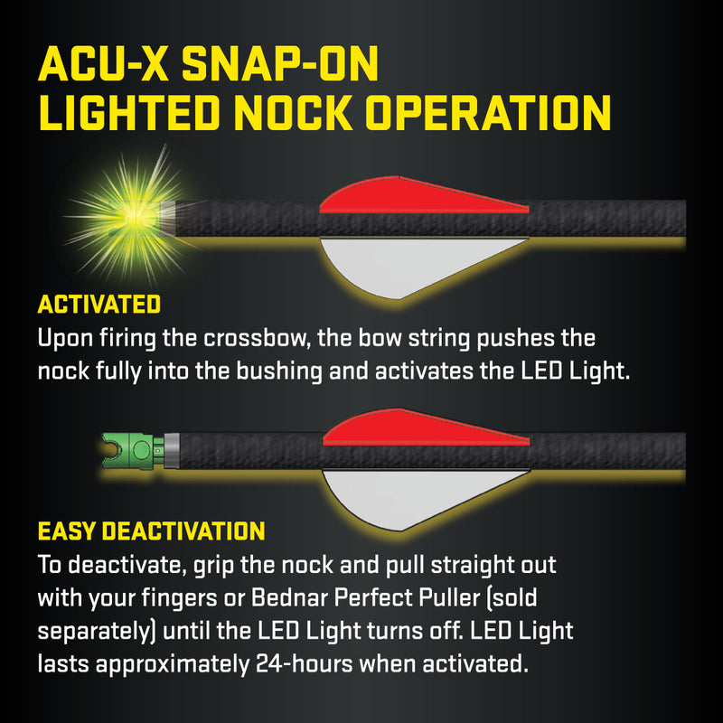 TenPoint - ACU-X Lighted RD Premium Carbon Arrows for Rail-less Reverse-Draw Crossbows 20" .001" 3/CT - Arrow Shafts