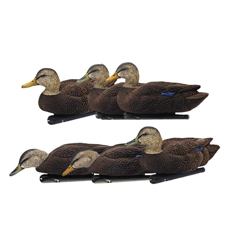 Avian-X - Topflight Black Ducks - 6 Floating Duck Decoys
