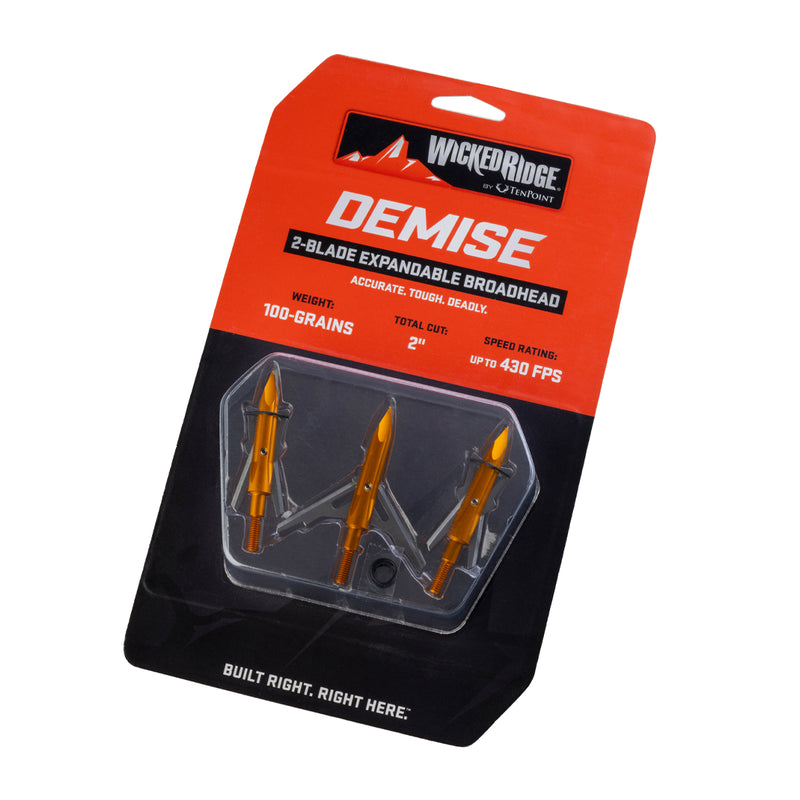 TenPoint - Wicked Ridge Demise Broadhead 100 Grain 3/CT - Broadheads