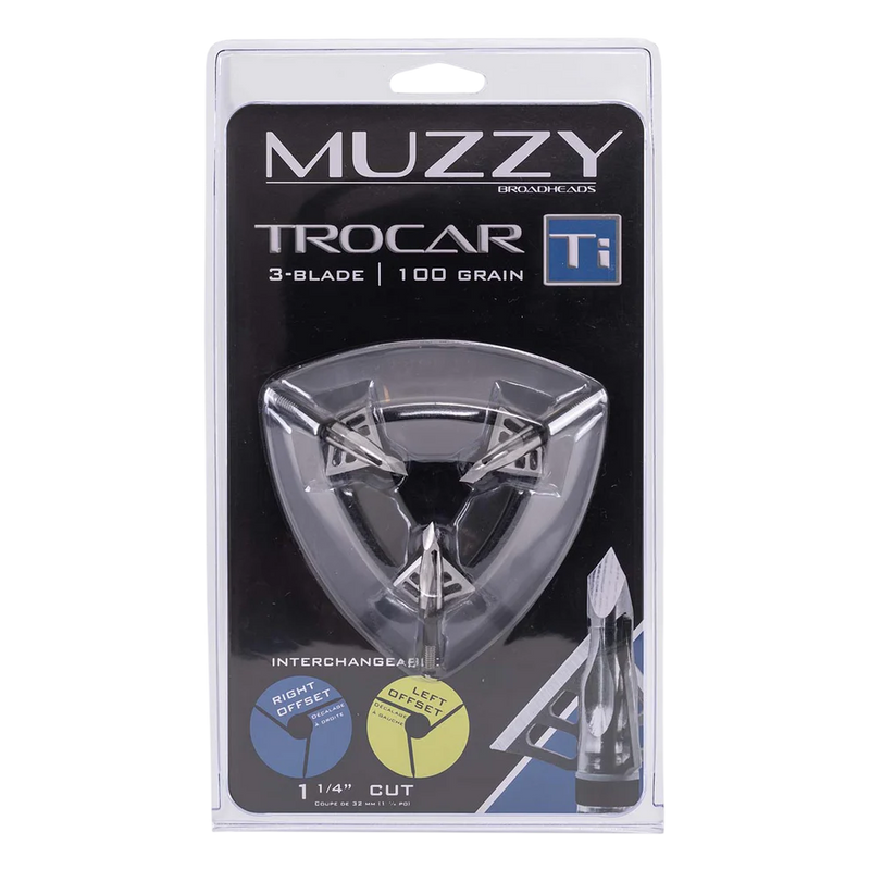 Muzzy - Trocar 3-Blade Crossbow Broadhead 100gr 3/PK - Broadheads